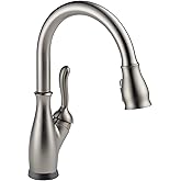 Delta Leland Brushed Nickel Touch Kitchen Faucet with Pull Down Sprayer, Traditional Single Hole Touch On Kitchen Sink Faucet, Single Handle, SpotShield Stainless 9178T-SP-DST