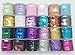 PEPPERLONELY Brand 24 Rolls Mixed 24 Colors Flat Sequin Trim, 6mm(1/4 Inch)