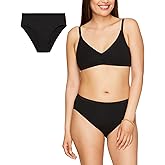 Subset Women's Organic Cotton Mid-Rise Bikini, All Day Comfort, Natural Knickey Underwear, Breathable Undies for All