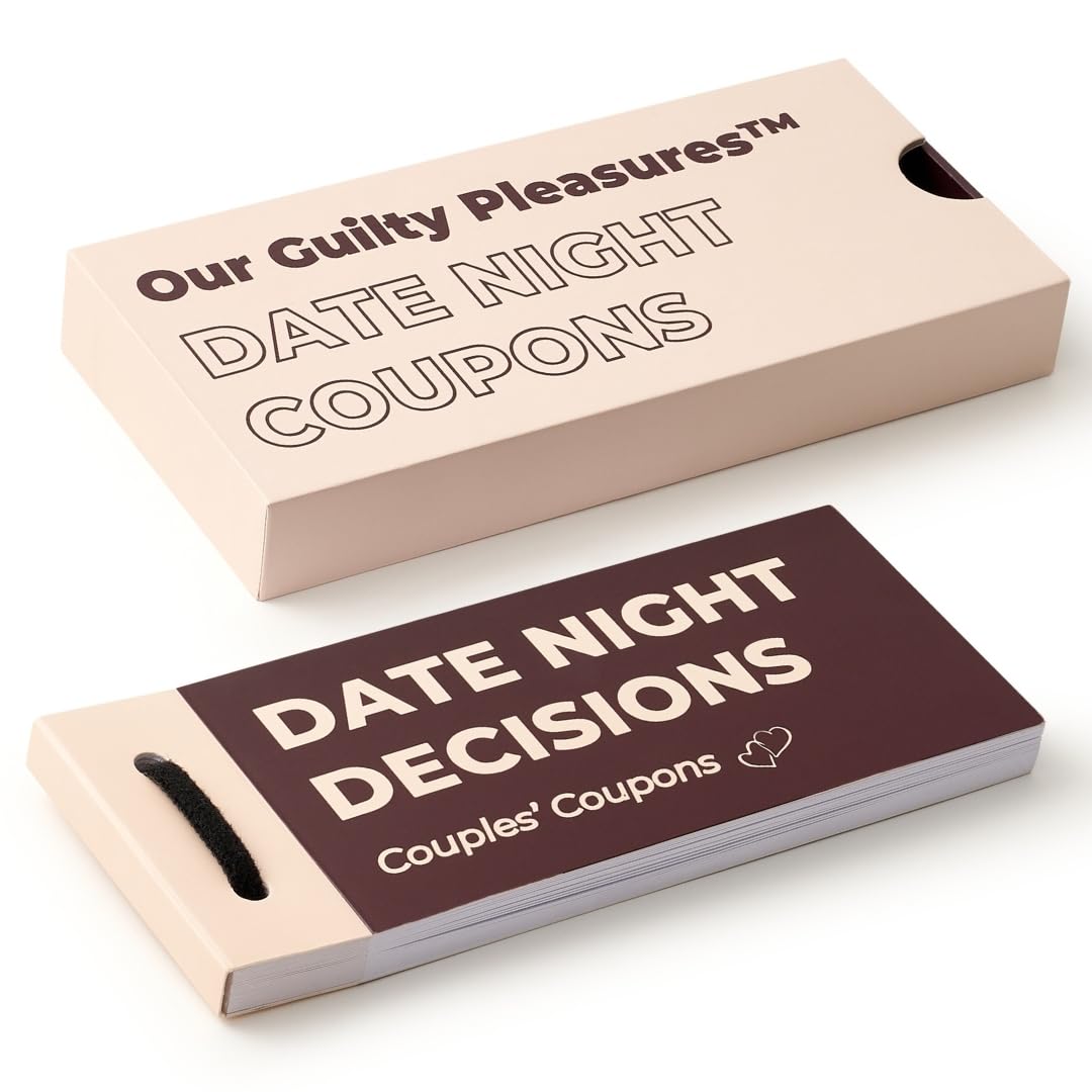 Our Guilty Pleasures Date Night Ideas Coupon Book – 54 Fun & Romantic Date Ideas for Him, Her, Girlfriend, Boyfriend, Wife, or Husband