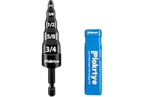 HVAC Swaging Tool, Piokrtye 5-in-1 Copper Pipe Expander Tool Flaring Tool Bit with Storage Box 1/4'', 3/8'', 1/2'', 5/8'', 3/4'' for HVAC Air Conditioner Repairing