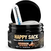 Derm Dude Happy Sack Ball Deodorant for Men &ndash; Anti-Chafing Groin Cream for Sweat, Odor &amp; Chafing &ndash; Aluminum-Free Men&rsquo;s Body Deodorant with Cooling, Non-Greasy Formula &ndash; Bourbon Scent, 2oz