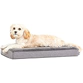 BarkBox Orthopedic Dog Bed - Small | with Memory Foam - Comfortable, Durable &amp; Machine Washable Pet Bed - Grey
