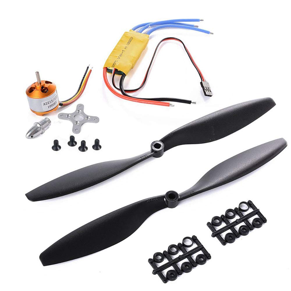 GWEI RC 1000KV Brushless Motor A2212 13T with 30A Brushless ESC Set 1045 Propeller CW CCW Accessories Kit Mount for RC Plane DJI F450 550 Quadcopter
