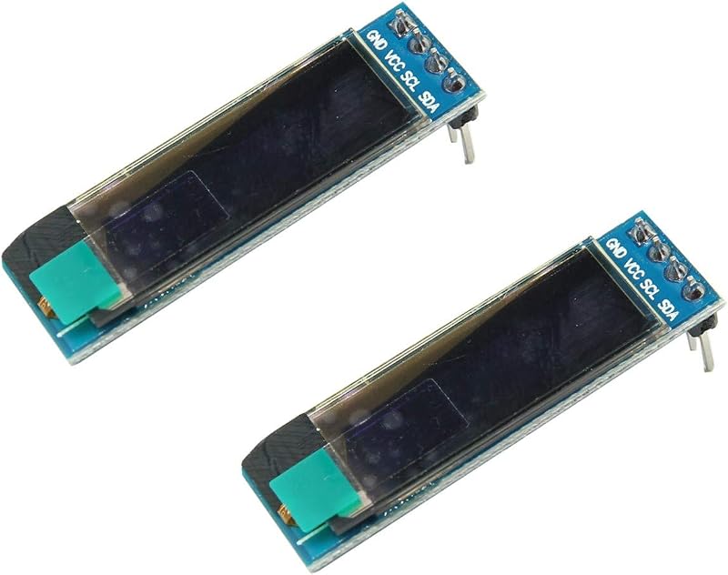 TECNOIOT 2x 0.91" Blue OLED LCD Module 128x32 IIC SSD1306 DIY 3.3V 5V