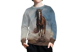 ZPINXIGN Girls Boys Sweatshirt Fall Outfit Kids Comfy Sweaters Pullover Tops 6-14 Years Old