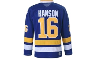 EHCSROP Youth Hanson Brothers Charlestown Chiefs 16 Jack 17 Steve 18 Jeff Slap Shot Movie Ice Hockey Jersey