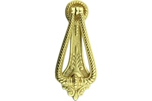 Renovators Supply Manufacturing Door Knockers for Front Door 6 3/4 in. Solid Brass Door Knocker with Mounting Hardware