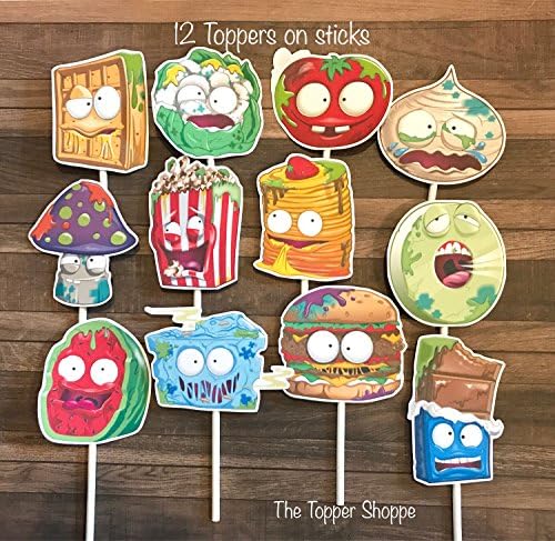 12 Cupcake Toppers GROSSERY GANG