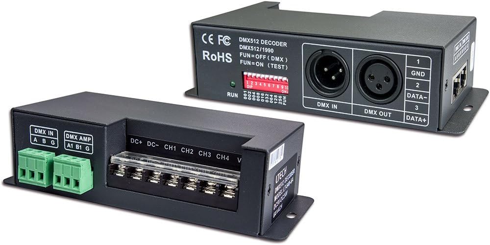 LEDBUY360 DMX-PWM 4CH CV Decoder Controller 24A for RGBW LED Tape Lighting