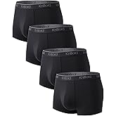 KNITLORD Soft Men's Underwear Micro Modal Breathable Boxer Briefs for Men Multipack, 4 Pack