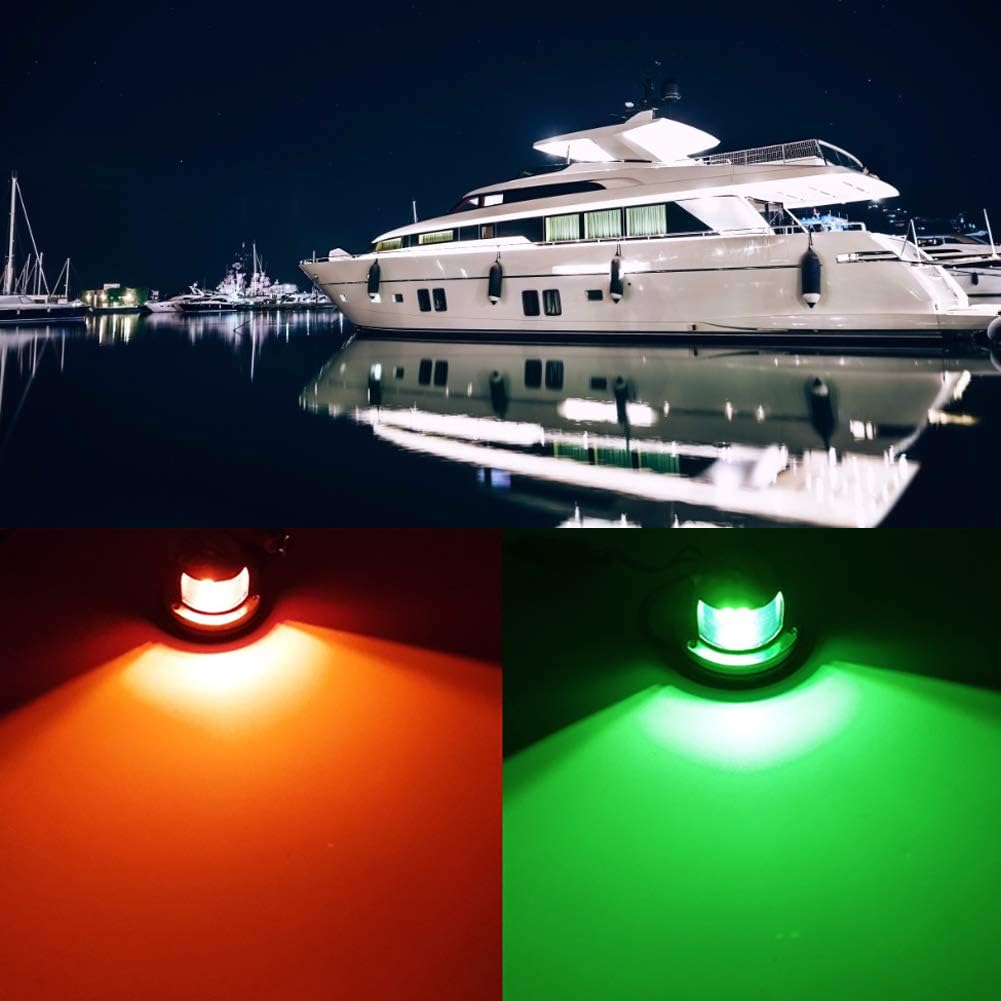 Airymap 2pcs Feux de Navigation pour Bateau Lampe de signalisation 12V Sidelight pour Accessoire