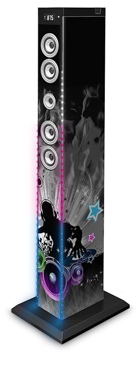 BigBen Sound Tower TW9EQ – DJ , 60 Watt RMS , Equalizer LEDs , Bluetooth, Aux-IN, SD, UKW