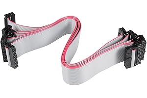 uxcell IDC 24 Pins Connector Flat Ribbon Cable Female Connector Length 30cm 2.54mm Pitch,5pcs