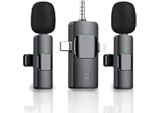 Newnik 3 in 1 Wireless Lavalier Microphone for iPhone iPad Android,Cordless 8 Hours Lightweight Noise Reduction Crystal Clear