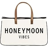 Santa Barbara Design Studio Tote Bag For Women Hold Everything Wedding 100% Cotton Canvas Shoulder Bag, Large, Honeymoon Vibes