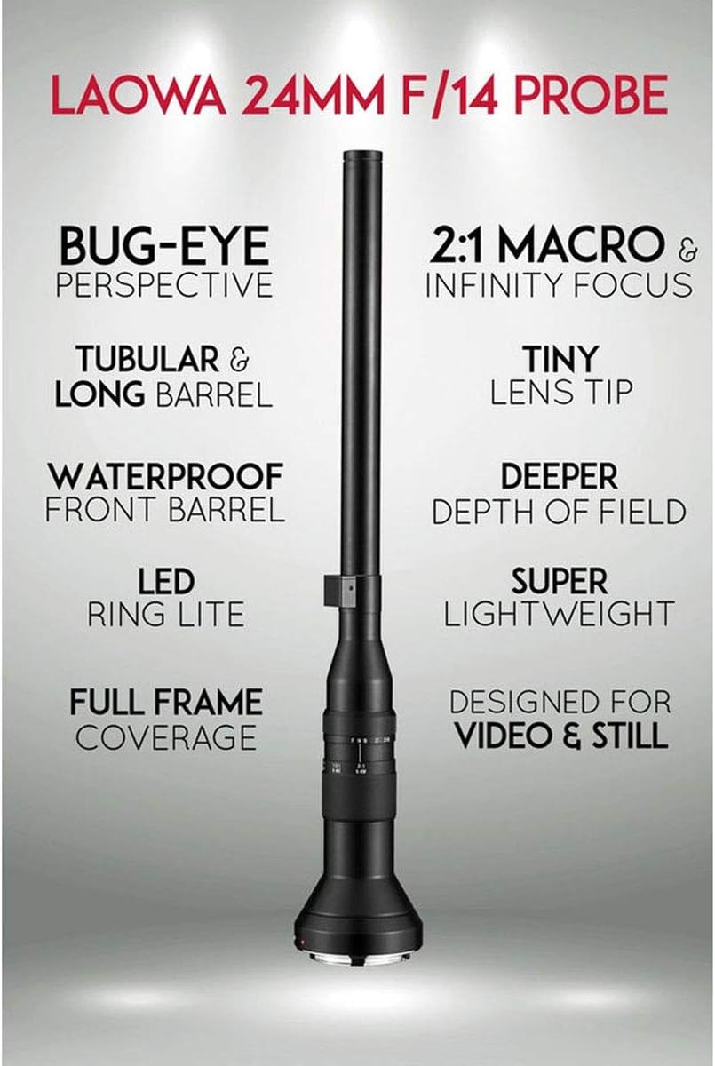 Amazon Com Venus Optics Laowa 24mm F 14 2x Macro Probe Lens With Sony Fe Mount Camera Photo