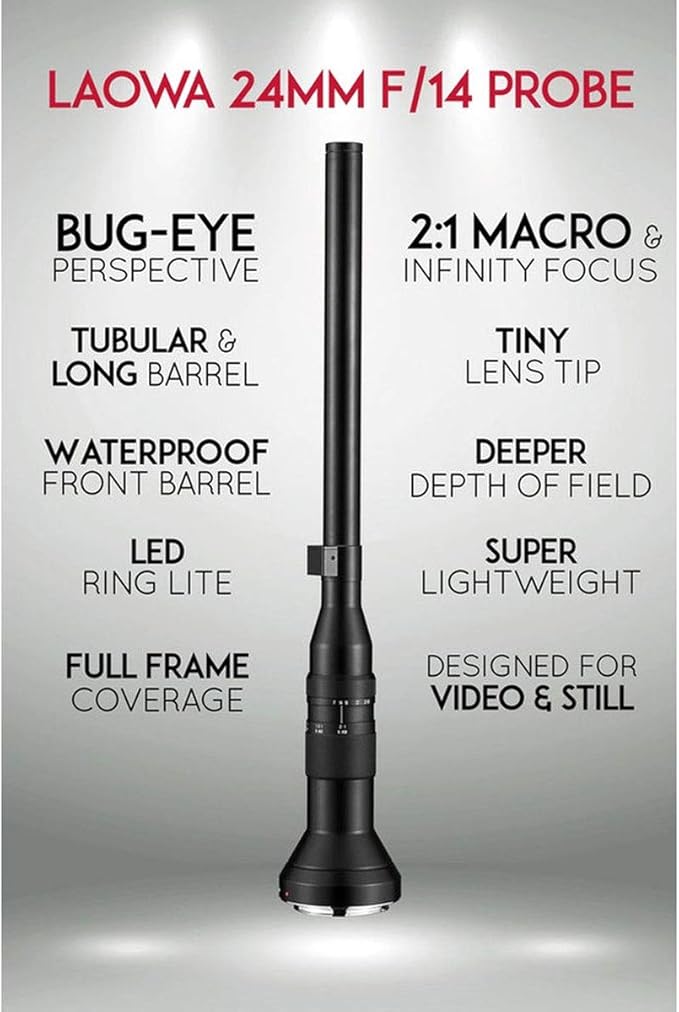 Amazon Com Venus Optics Laowa 24mm F 14 2x Macro Probe Lens With Sony Fe Mount Camera Photo