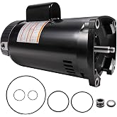 B2842 1.5 HP Square Flange Pool Pump Replacement Motor 208/230V, 3450 RPM | Square Flange Pool Pump Replacement Motor, Single Speed, 208/230V, 3450 RPM, 56Y Frame Threaded Shaft, Includes GO-KIT-32