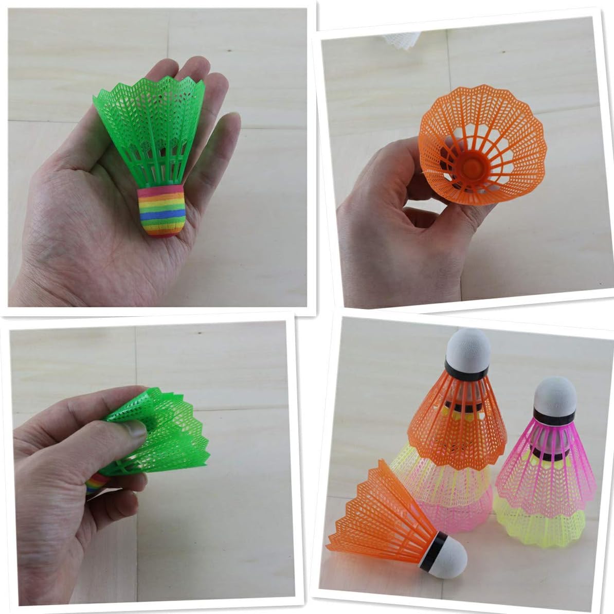YG_Oline 18 Pack Nylon Shuttlecocks Plastic Badminton Balls Hight Speed Training Badminton for Home Use Sports : Sports & Outdoors