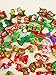 HixixI 50pcs/Pack Dog Puppy Cat Christmas 3D Rhinestone Hair Bows with Rubber Bands Flat Pet Xmas Grooming Accessories