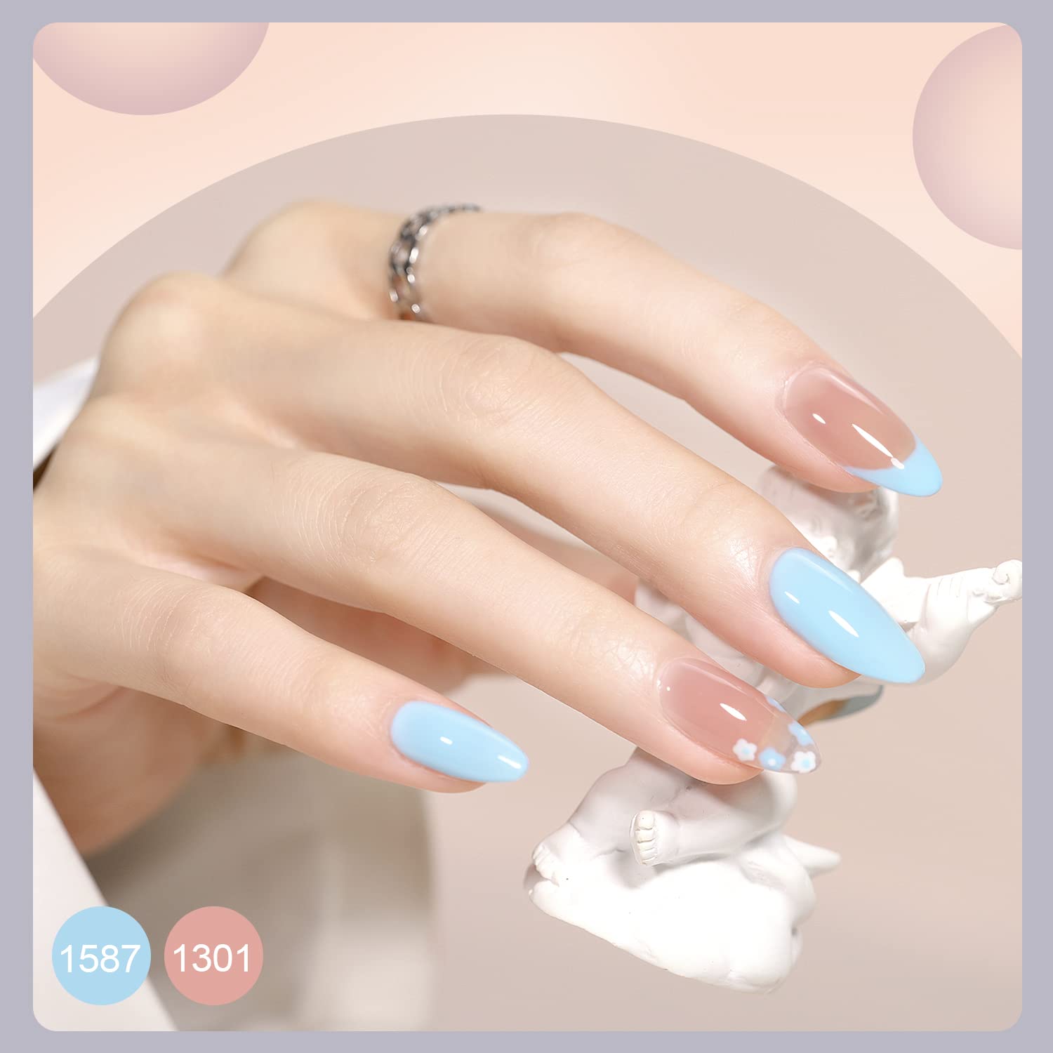 GAOY 42 Pcs Gel Nail Polish Kit, Pink White Red Jelly Nude Colors All Seasons Gel Nail Polish Set with Glossy & Matte Top Coat and Base Coat for Salon and DIY Manicure at Home - Image 4