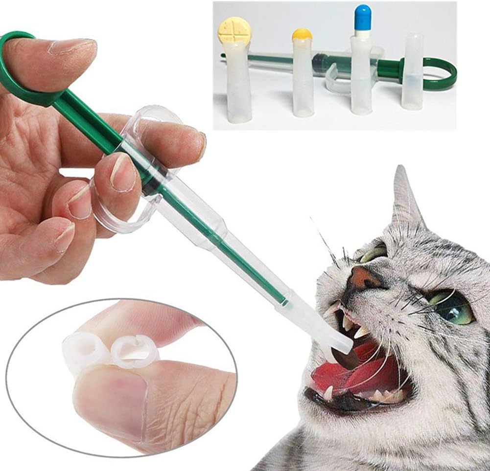 Fayre Fairy 2 Pcs Reusable Safety Pet Medicine Feeder Silicone Soft Tip Syringe Pet Medical & Liquid Feeding Dispenser Tool for Small Animal(Green&Blue) - Image 4
