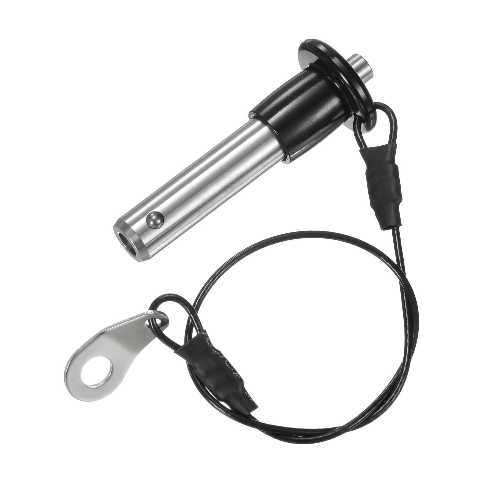 M METERXITY Push-Button Ball Locking Pin, 25/64" [10mm] Dia., 31/32 [25mm] Usage Length Quick Release Lock Pins W Lanyard Cable for Speaker/Aviation/Gym/Machine [304 Stainless Steel]