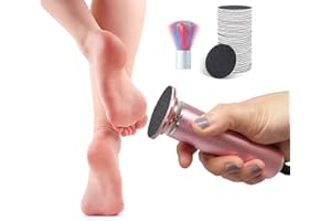 I·B·N G Electric Callus Remover for Feet Adjustable Speed, Powerful Foot Scrubber Electric Foot Callus Remover Heel File with 60PCS Sanding Discs Pedicure Tools for Feet Dead Skin Foot Grinder, Pink