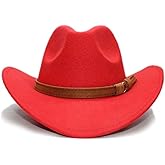 HiXceHiCeng Toddler Baby Cowboy Hat, Boys Girls Cowgirl Hat with Leather Hatband, Wide Brim Infant Kids Western Cowboy Hat