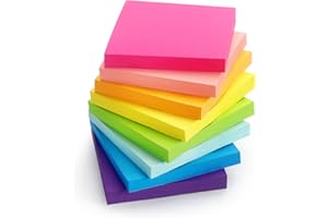 WINNER AURA Sticky Notes 3x3 inch Bright Colors Self-Stick Pads 8 Pads/Pack 85 Sheets/Pad Total 680 Sheets