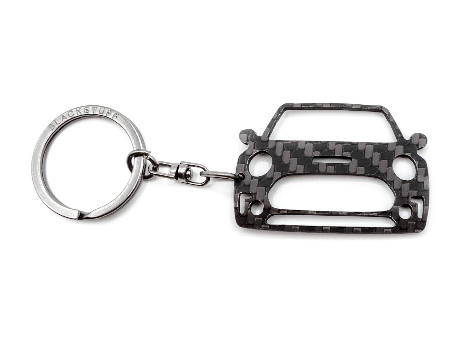BlackStuff Carbon Fiber Keychain Keyring Ring Holder Compatible with Clubman S JCW F54 2015-2019 BS-771