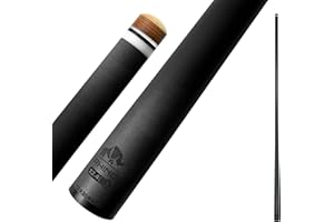 RHINO - 30" / 5/16-18 Carbon Pool Cue Single Shaft, Tip 11.8mm,12.2mm,12.4mm,12.5mm,12.6mm,12.7mm,12.8mm,12.9mm,10.5mm Low Deflection Technology, Ultra-Smooth, pro Taper, Easy to Control