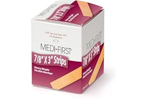 Medique Products 61433 Extra Heavy Weight Latex Free Flexible Woven Strip Bandages, 7/8-Inch By 3-Inch, 100 Per Box