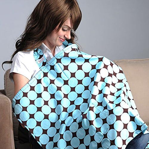 Meteory Multifunction Portable Nursing Cover Cloth BreastFeeding Skirt Lactating Towel For New Born Front Baby, Breastfeeding Babies With Privacy Neckline(Blue)