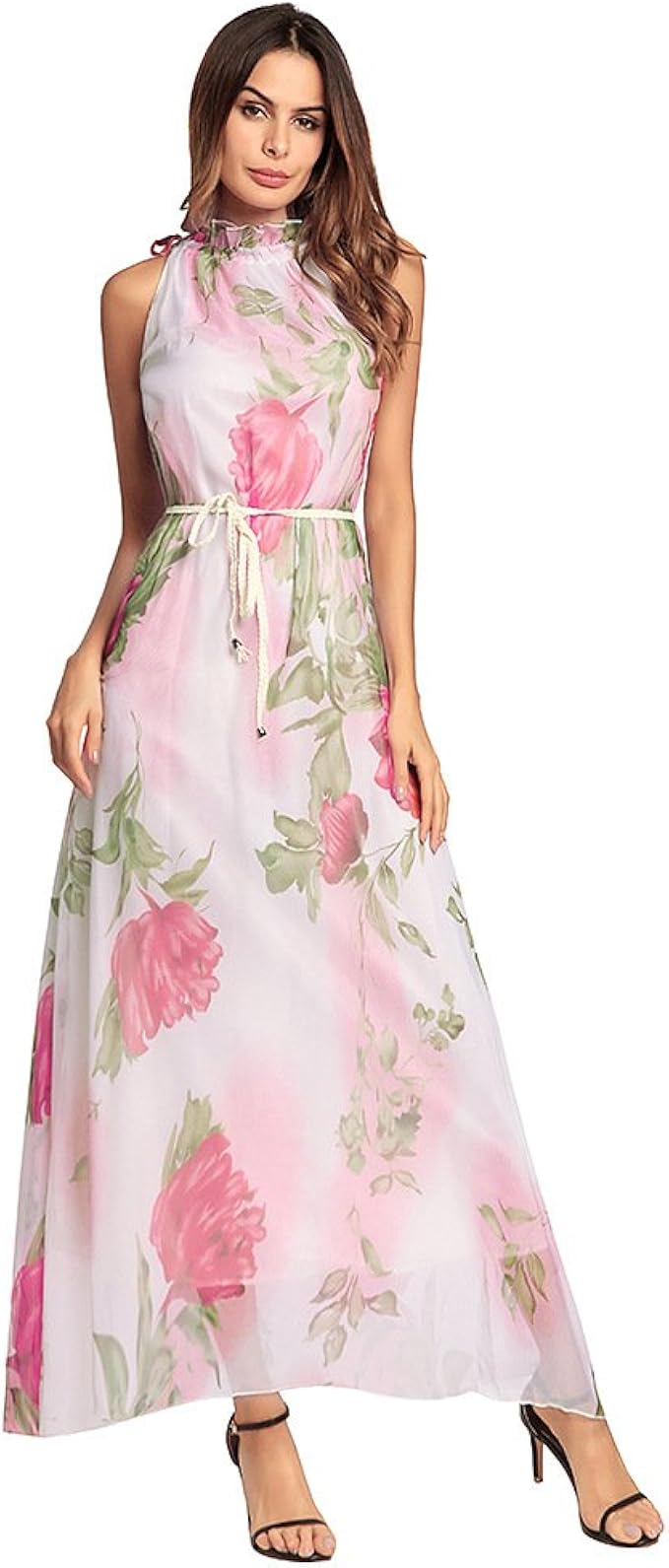 light pink floral dress
