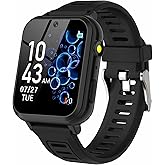Phyulls Smart Watch for Kids, Smart Watch Toys with 39 Games Camera Video Recorder Music Alarm Calculator Calendar Flashlight Stopwatch Pedometer Gift Toys for 3-12 Years Old Boys and Girls (Black)