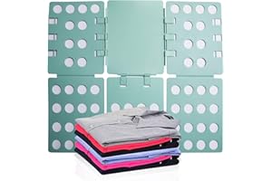 GYE T Shirt Folding Board T Shirt Clothes Folder Laundry Organizer Durable Tool Plastic Easy and Fast Folding Board for Kid Children and Adult to Fold Clothes (Green)
