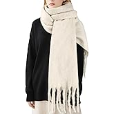Premillow Women's Mohair Winter Scarf Pure Color, Warm Winter Scarf for Women and Men, Soft Luxurious Cashmere Feel Scarfs
