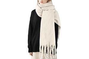 Premillow Women's Mohair Winter Scarf Pure Color, Warm Winter Scarf for Women and Men, Soft Luxurious Cashmere Feel Scarfs