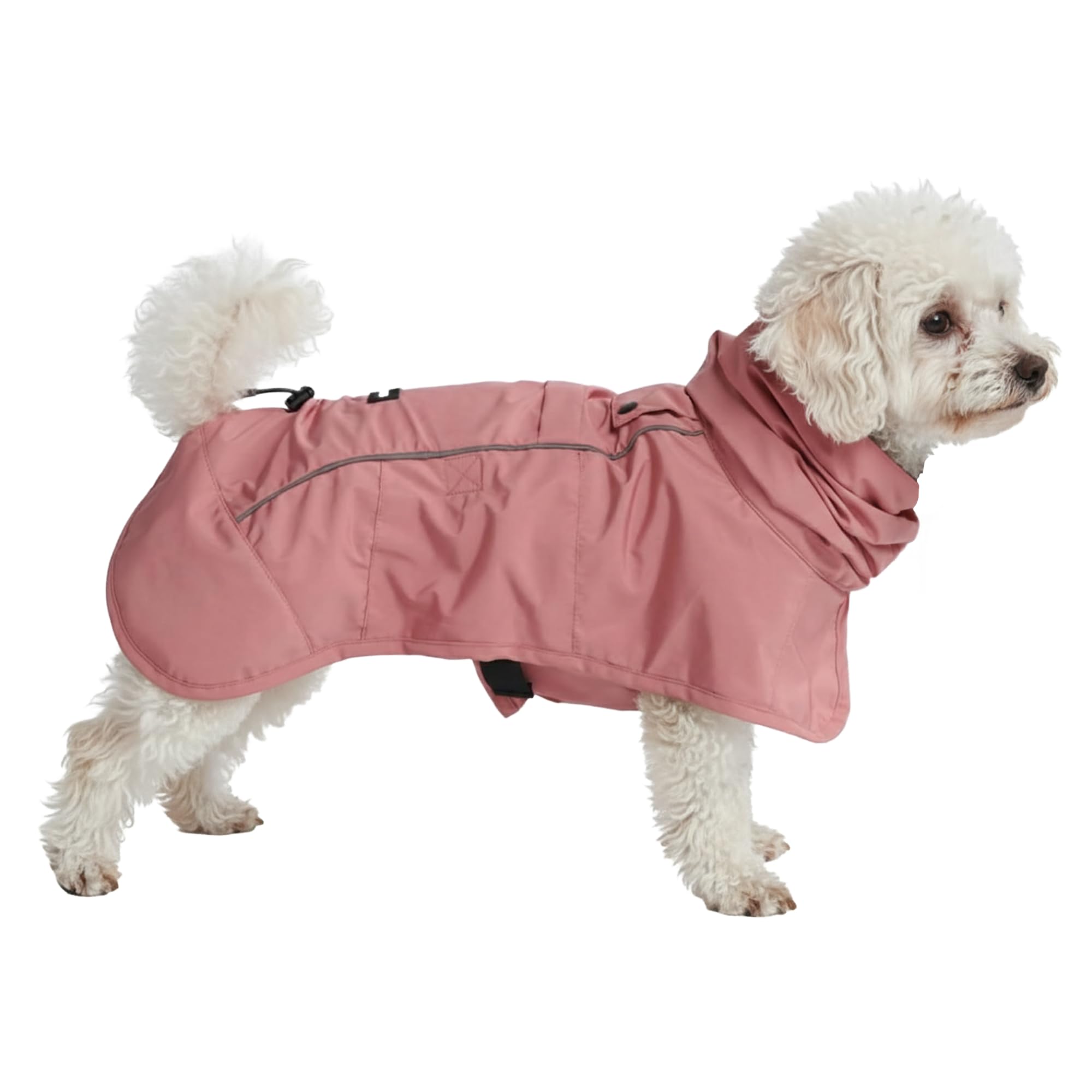 Spark Paws Dog Raincoat, Waterproof Coat Rain Jacket for Small Medium Large Dogs, Reflective Breathable Full-Body Coverage - Sea Pink, S — image 1