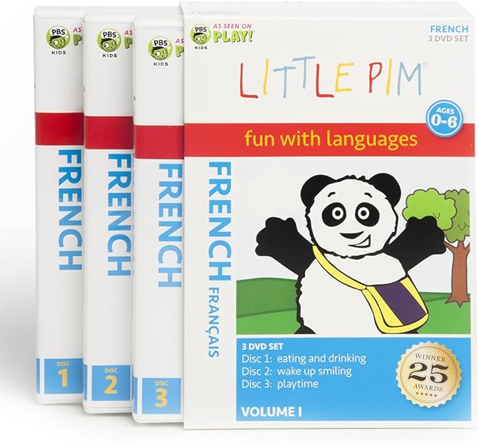 Amazon Com Little Pim Foreign Language And Fun French Volume One Eating And Drinking Playtime Wake Up Smiling Toys Games