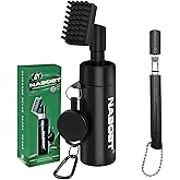 Nabobt Golf Towel and Brush Set, Premium Golf Towel(16x16 inch) & Club Brush Cleaner with Retainer Clip and Squeeze Water Bottle, Essentials Golf Accessories for Men