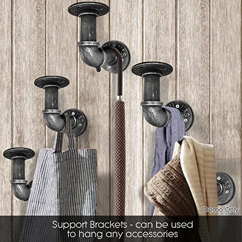 Diwhy Industrial Pipe Shelf Brackets for your DIY Wall Shelf / Shelves Ladder Bookshelf 1pcs (6'')