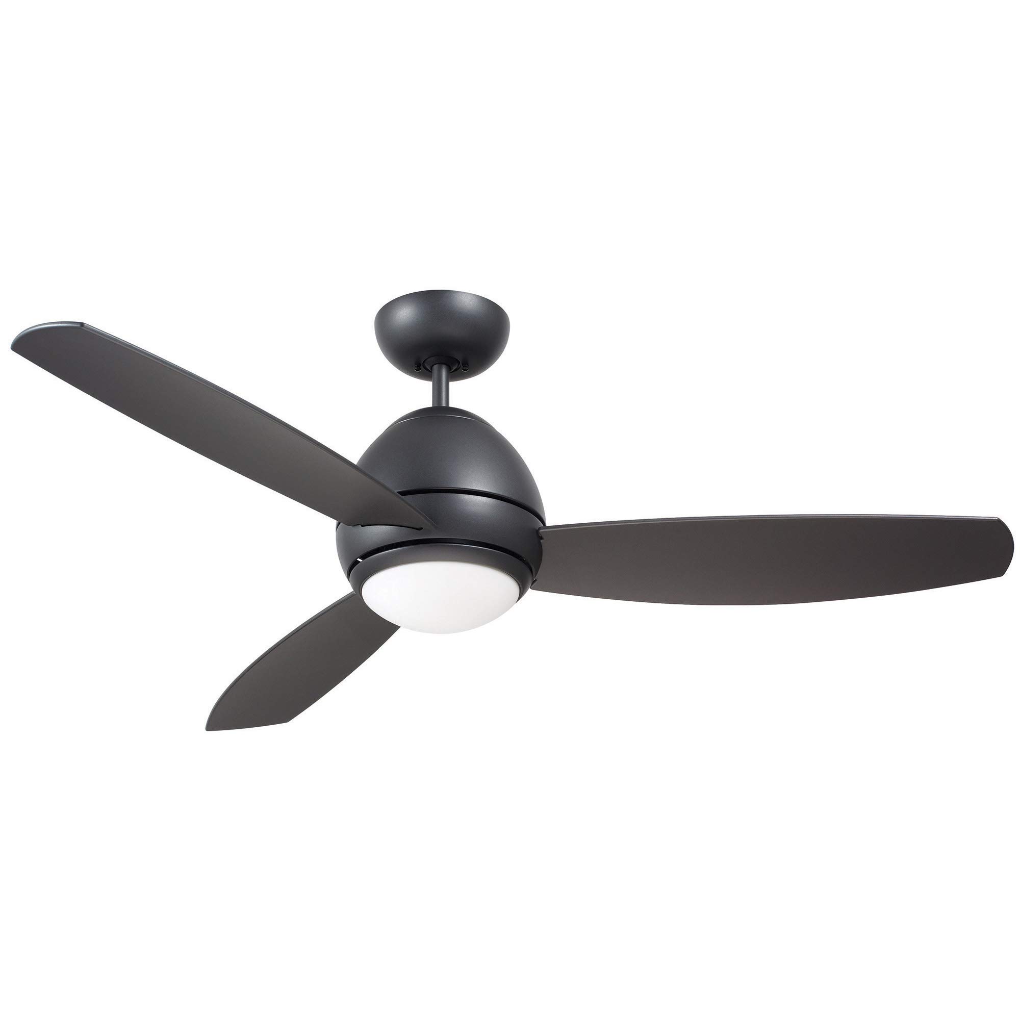 Photo 1 of (incomplete item) kathy ireland HOME Curva LED Outdoor Ceiling Fan with Light Kit, 52 Inch | Modern Fixture with 6-Speed Remote Control | Low Profile with Downrod Mount, Graphite