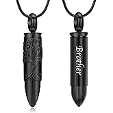 zeqingjw Bullet Urn Necklaces for Ashes Tree of Life Cremation Jewelry Memorial Pendant Ash Holder Keepsake Jewelry for Pet/Human