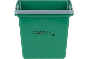 Restaurantware-Clean Tek Professional 6 Quart Cleaning Bucket, 1 Utility Pail with Handle - Heavy-Duty, Portable, Green Plast