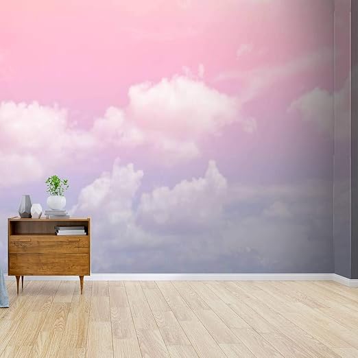 Amazon Com Wall Mural Sun And Cloud Background With A Pastel Colored Cloudscape S And Peel And Stick Wallpaper Self Adhesive Wallpaper Large Wall Sticker Removable Vinyl Film Roll Shelf Paper Home Decor