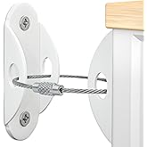 Furniture Anchors 10 Pack, Anti-Tip Furniture Straps for Baby Proofing | Detachable Furniture Wall Anchor for Quick Release, Earthquake Straps Secure Dresser, Cabinet, Drawer Up to 400 Lbs, White