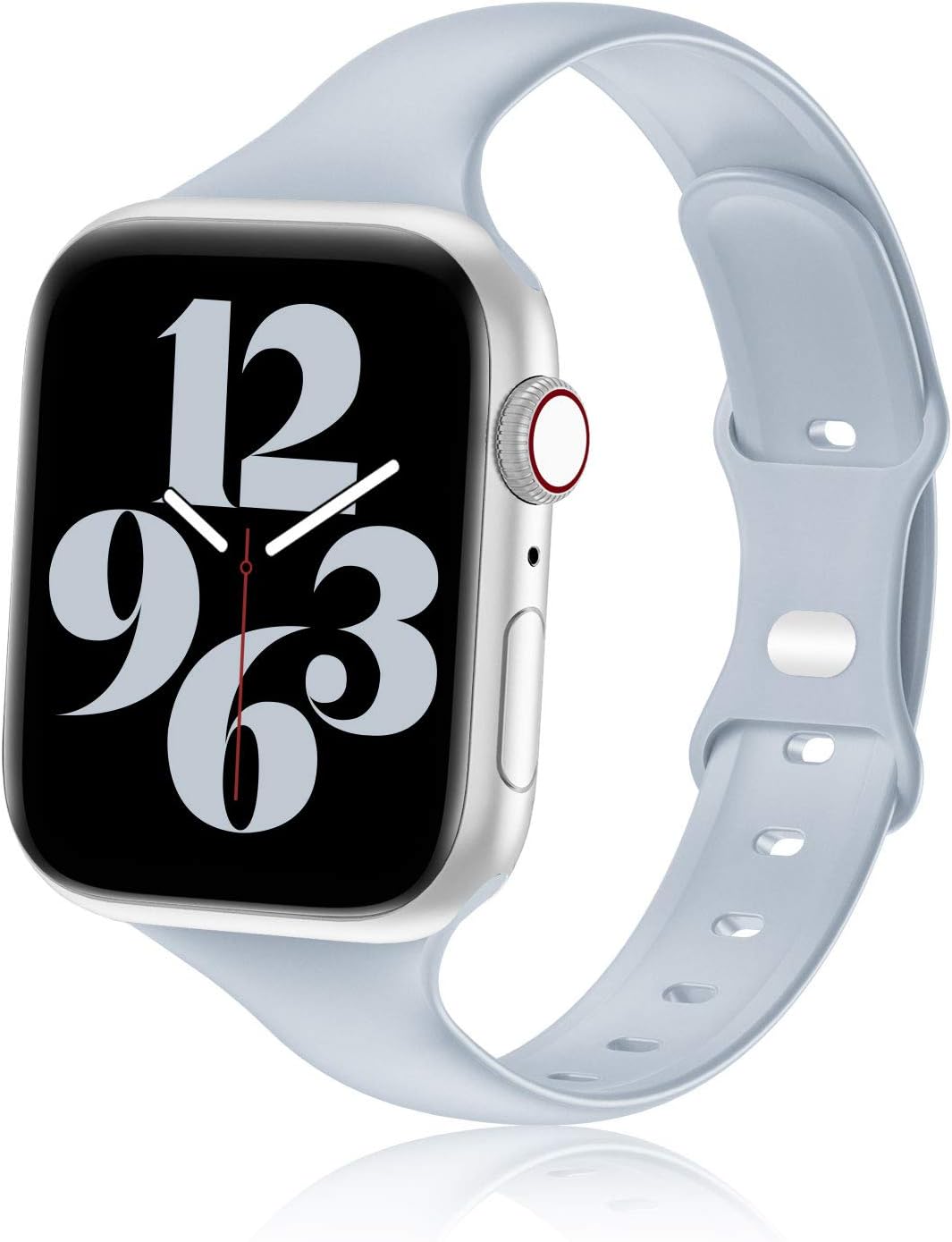 Seizehe Compatible with Apple Watch Band 38MM 40MM 42MM 44MM Women, Soft Silicone Slim Thin Narrow Replacement Strap Compatible for iWatch SE Series 6/5/4/3/2/1